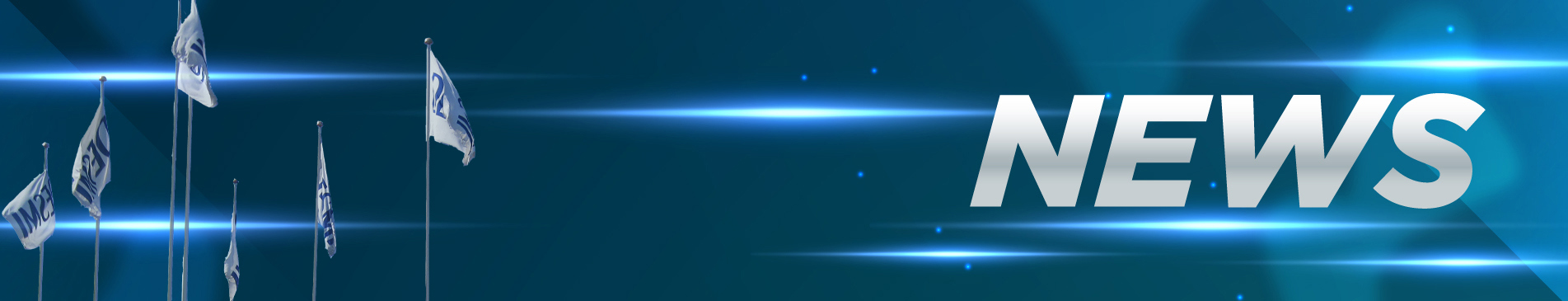 Flags with "DESMI" logos next to bold "NEWS" text on blue background.