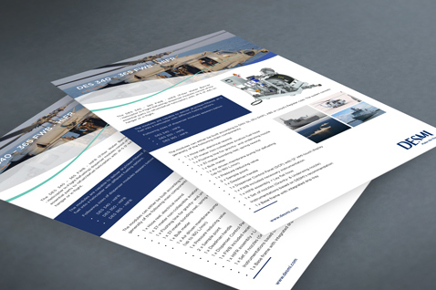 DESMI brochures featuring marine equipment and solutions for fluid handling.