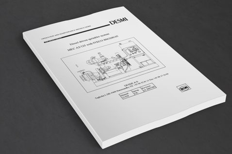 DESMI operation manual for diesel-driven sprinkler system with IVECO engine.