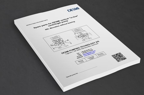 DESMI manual for vertical in-line centrifugal pump, NSL Monobloc without bearing.