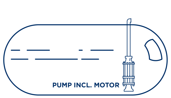 Cryogenic submerged pump illustration