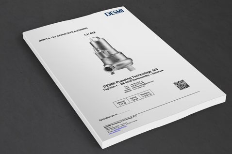 DESMI manual for CH 432 pump, featuring operational and service instructions.